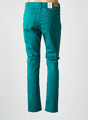 Pantalon slim tissage popeline taille normale vert KANOPE femme
