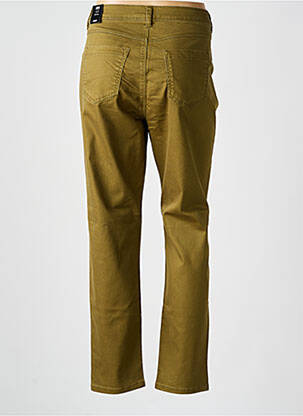 Pantalon slim tissage popeline taille normale vert JENSEN femme