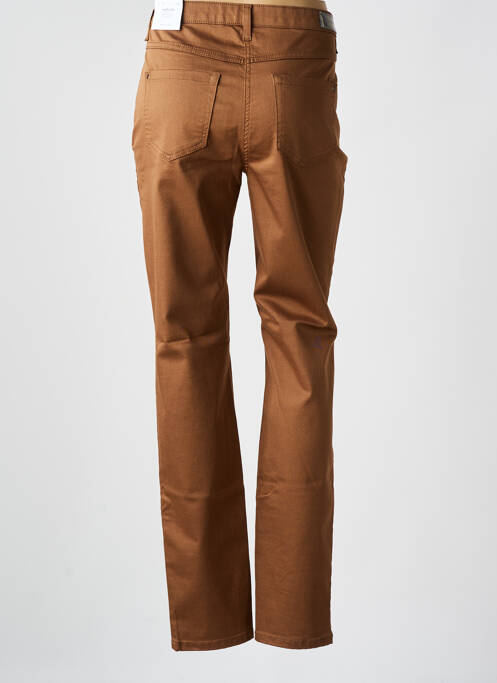 Pantalon slim tissage popeline taille normale marron BRANDTEX femme