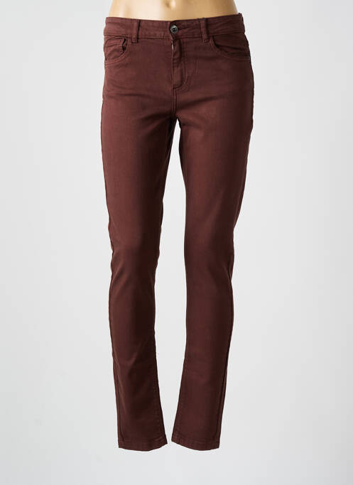 Jeans coupe slim marron B.YOUNG pour femme