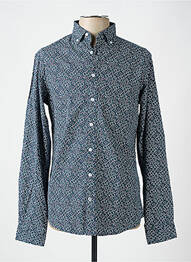 Chemise manches longues imprimé fantaisie bleu CAMBRIDGE homme