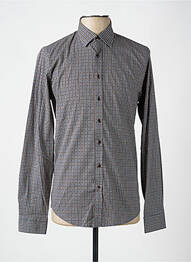 Chemise manches longues imprimé fantaisie marron BENSON & CHERRY homme