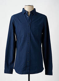 Chemise manches longues poches bleu TIBET homme
