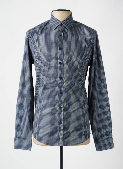 Chemise manches longues imprimé fantaisie bleu BENSON & CHERRY homme