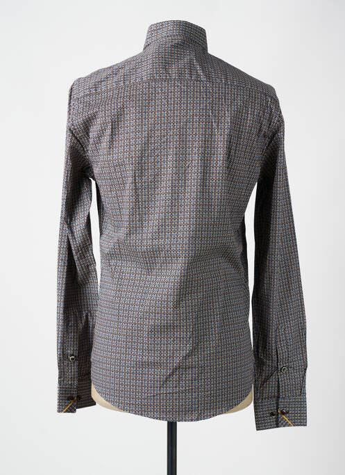 Chemise manches longues imprimé fantaisie marron BENSON & CHERRY homme