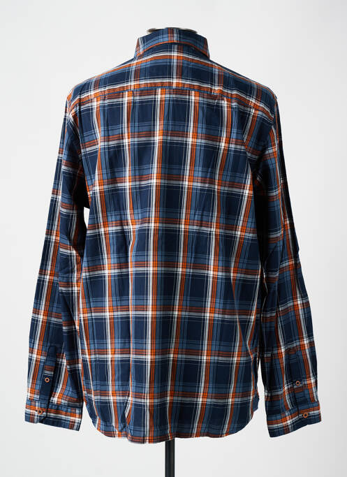 Chemise manches longues imprimé écossais bleu TOM TAILOR homme