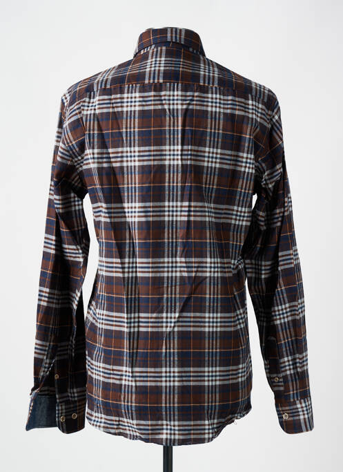 Chemise manches longues imprimé écossais marron DARIO BELTRAN homme