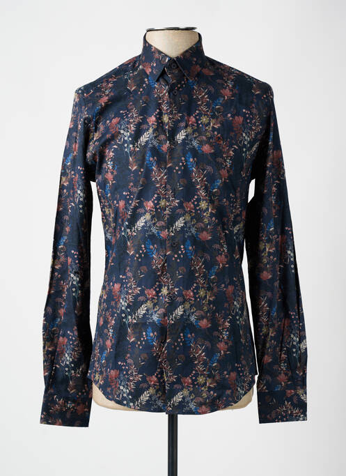 Chemise manches longues bleu BENSON & CHERRY pour homme