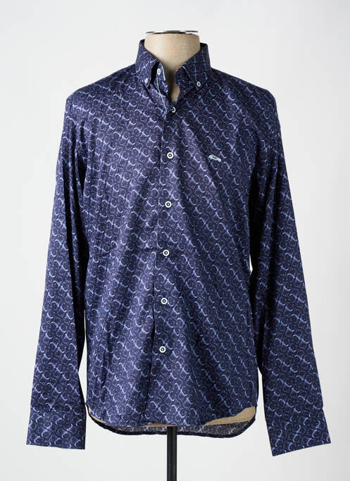 Chemise manches longues bleu DARIO BELTRAN pour homme