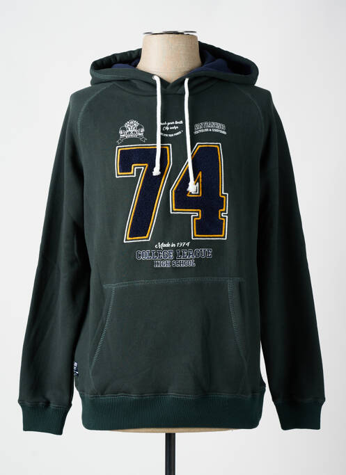 Sweat-shirt à capuche vert DEELUXE pour homme