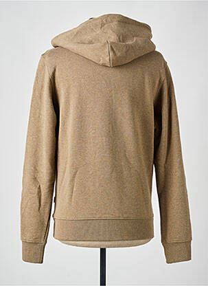 Sweat-shirt à capuche poches manches longues marron JACK & JONES homme
