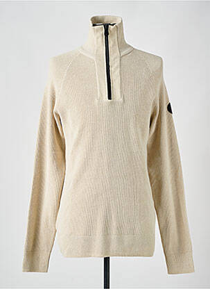 Pull maille tricot manches longues beige JACK & JONES homme