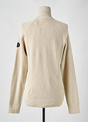 Pull maille tricot manches longues beige JACK & JONES homme