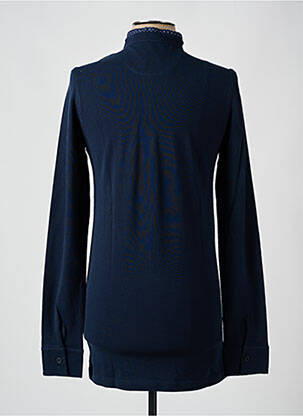 Polo manches longues manches longues bleu DEELUXE homme