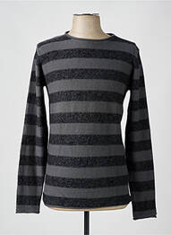 Pull stretch manches longues gris DEELUXE homme