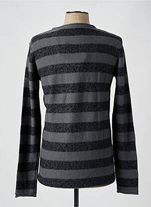 Pull stretch manches longues gris DEELUXE homme
