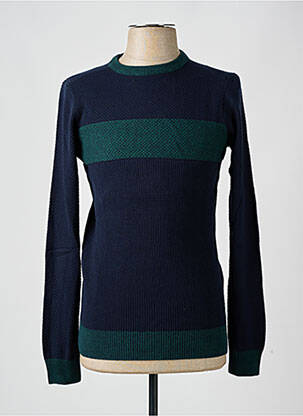 Pull maille souple et aérée manches longues bleu TOM TAILOR homme