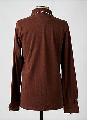 Polo manches longues manches longues marron CAMBRIDGE homme