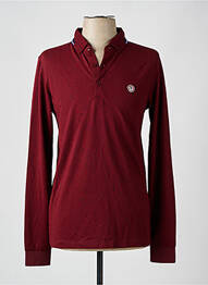 Polo manches longues manches longues rouge BENSON & CHERRY homme