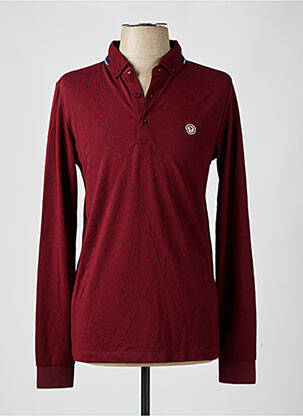 Polo manches longues manches longues rouge BENSON & CHERRY homme
