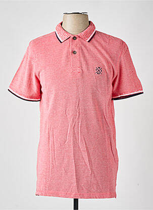 Polo tissage chiné manches courtes rouge TOM TAILOR homme