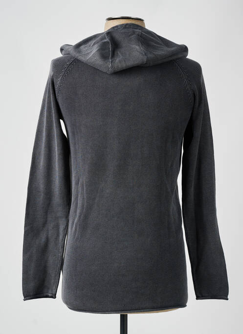 Sweat-shirt à capuche tissage jersey manches longues gris DEELUXE homme