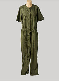 Combi-pantalon fermeture boutonnée sur le devant manches courtes vert TOM TAILOR femme