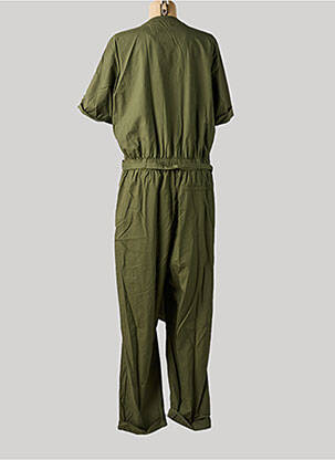 Combi-pantalon fermeture boutonnée sur le devant manches courtes vert TOM TAILOR femme