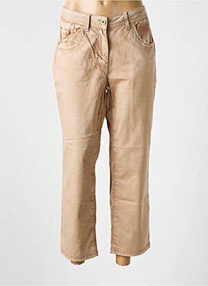 Pantalon 7/8 tissage popeline taille normale beige CECIL femme