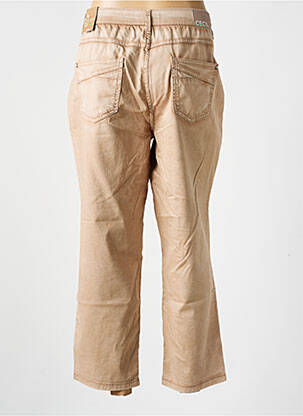 Pantalon 7/8 tissage popeline taille normale beige CECIL femme