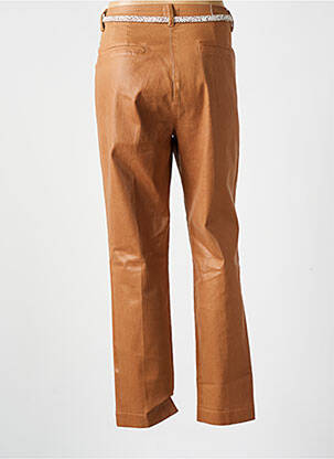 Pantalon droit stretch taille basse marron C'EST BEAU LA VIE femme
