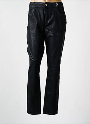 Pantalon slim tissage enduit taille normale noir C'EST BEAU LA VIE femme