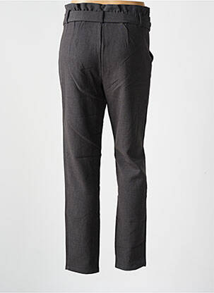 Pantalon droit coupe carotte taille haute gris DEELUXE femme