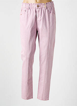 Jeans coupe droite stretch taille ajustable violet GARCIA fille
