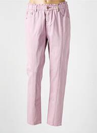 Jeans coupe droite stretch taille ajustable violet GARCIA fille