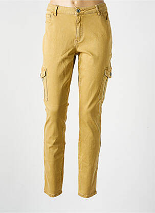 Pantalon cargo slim taille normale beige GEISHA femme