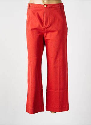 Pantalon 7/8 taille haute taille haute orange I.CODE (By IKKS) femme