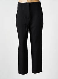 Pantalon droit tissage crêpe taille haute noir LES P'TITES BOMBES femme