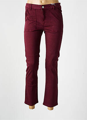 Pantalon 7/8 taille haute taille haute rouge LES P'TITES BOMBES femme