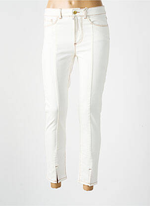 Jeans coupe slim beige I.CODE (By IKKS) pour femme
