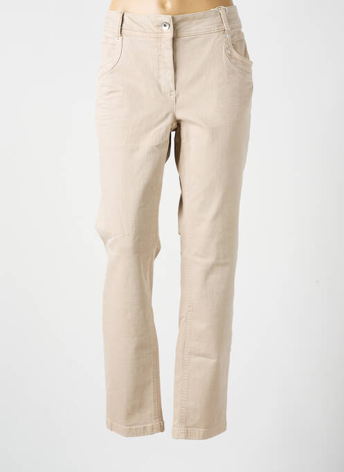 Jeans coupe slim beige CECIL pour femme