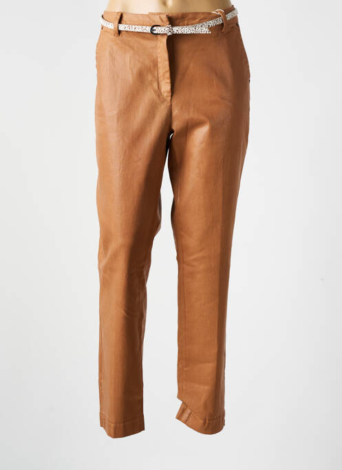 Pantalon droit marron C'EST BEAU LA VIE pour femme