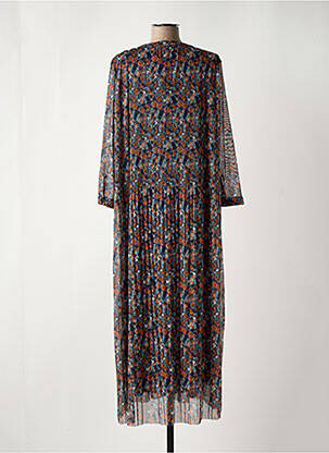 Robe longue manches longues manches longues bleu TOM TAILOR femme