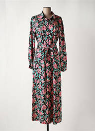 Robe longue manches longues manches longues noir GRACE & MILA femme