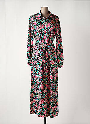 Robe longue manches longues manches longues noir GRACE & MILA femme