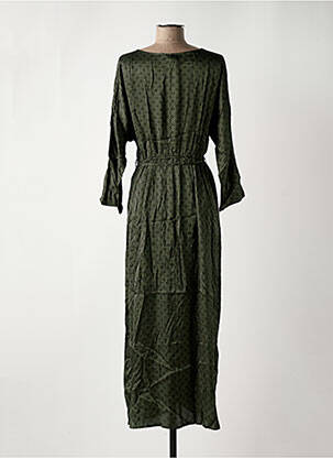 Robe longue imprimé fantaisie manches 3/4 vert GRACE & MILA femme