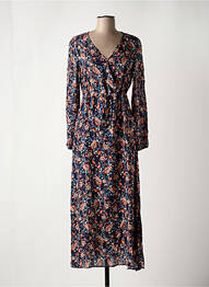 Robe longue manches longues manches longues bleu C'EST BEAU LA VIE femme