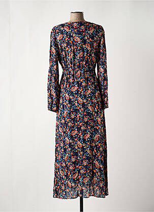 Robe longue manches longues manches longues bleu C'EST BEAU LA VIE femme