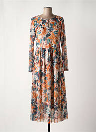 Robe longue manches longues manches longues orange TOM TAILOR femme