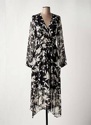 Robe longue manches longues manches longues noir LES P'TITES BOMBES femme
